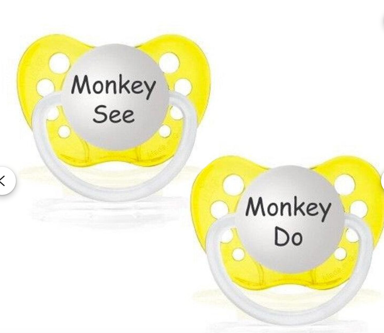 Monkey See/Do Pacifier Set