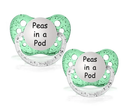 Pacifier Set: Two Peas in a Pod