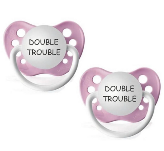 Pacifier Set: Double Trouble (Pink)