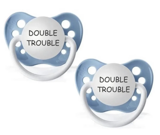 Pacifier Set: Double Trouble (Blue)