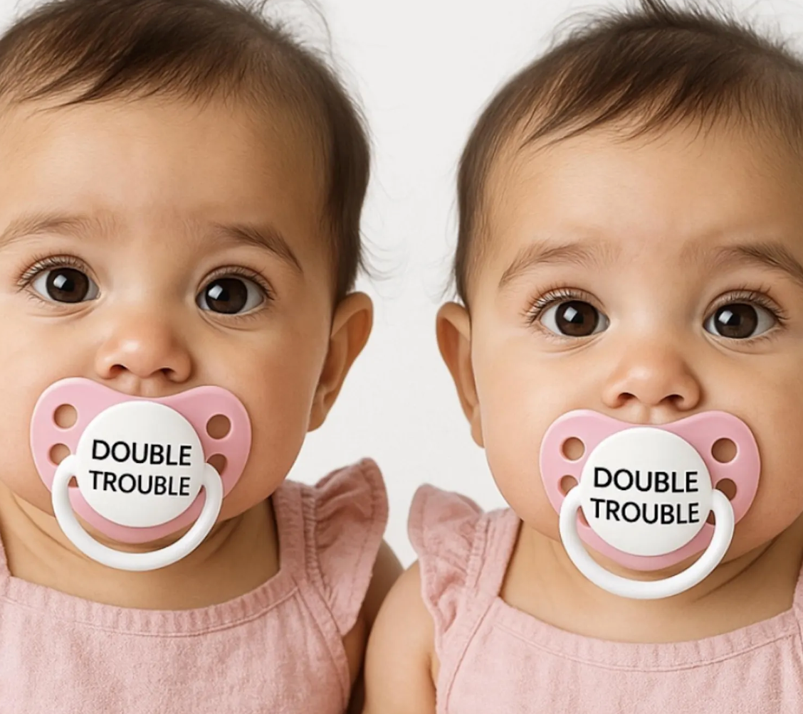 Pacifier Set: Double Trouble (Pink)