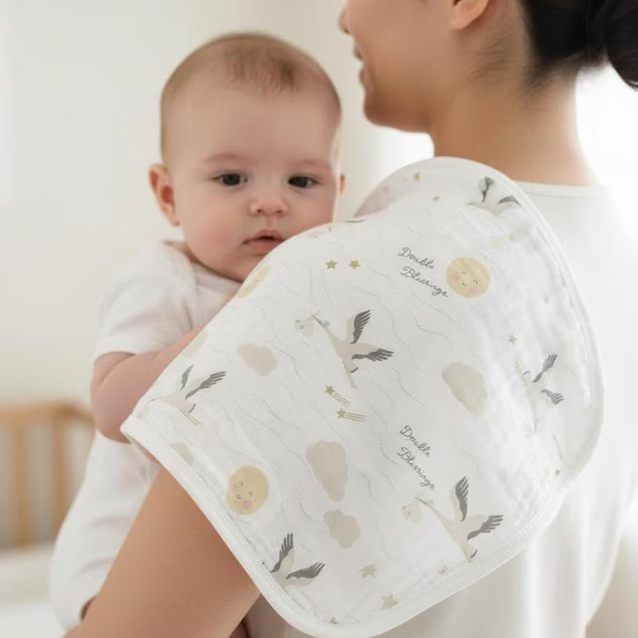 Burp Cloths Set: Double Blessings