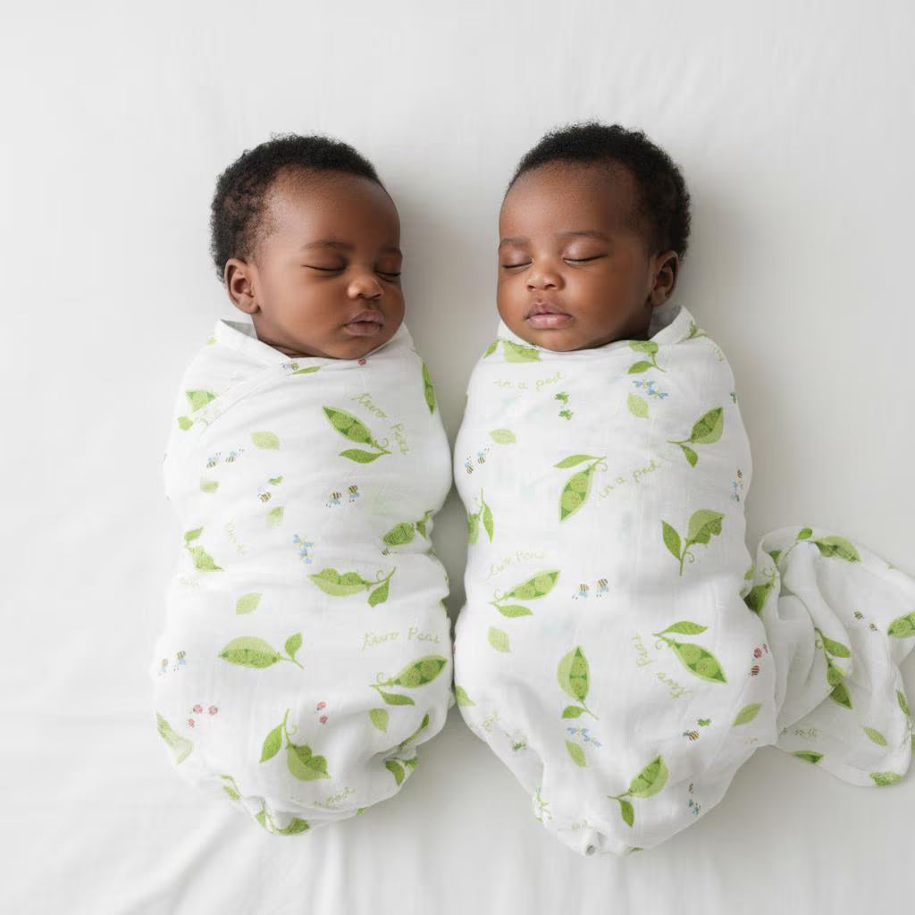 Swaddle Blanket Set: Two Peas in a Pod