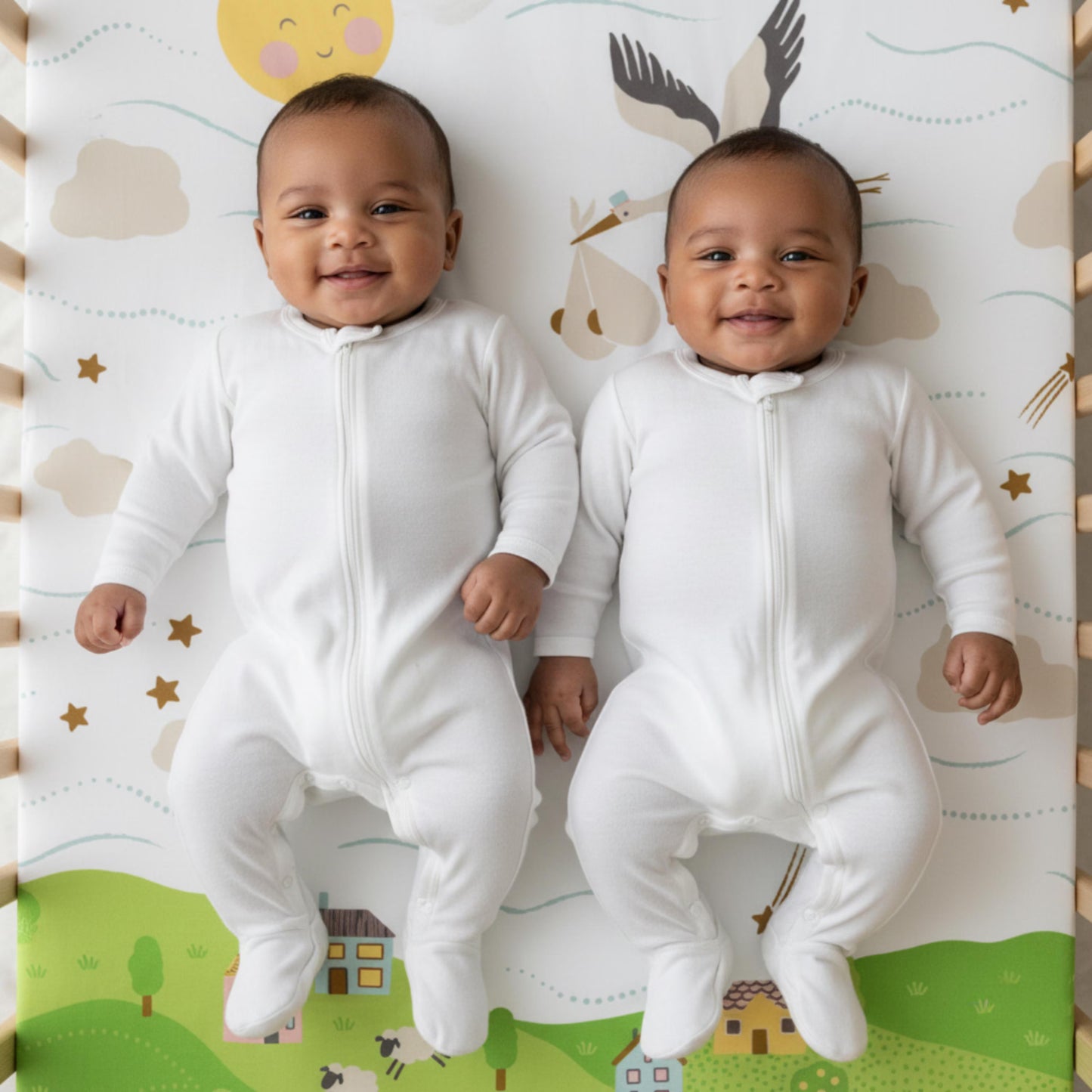 Fitted Crib Sheet: Double Blessings