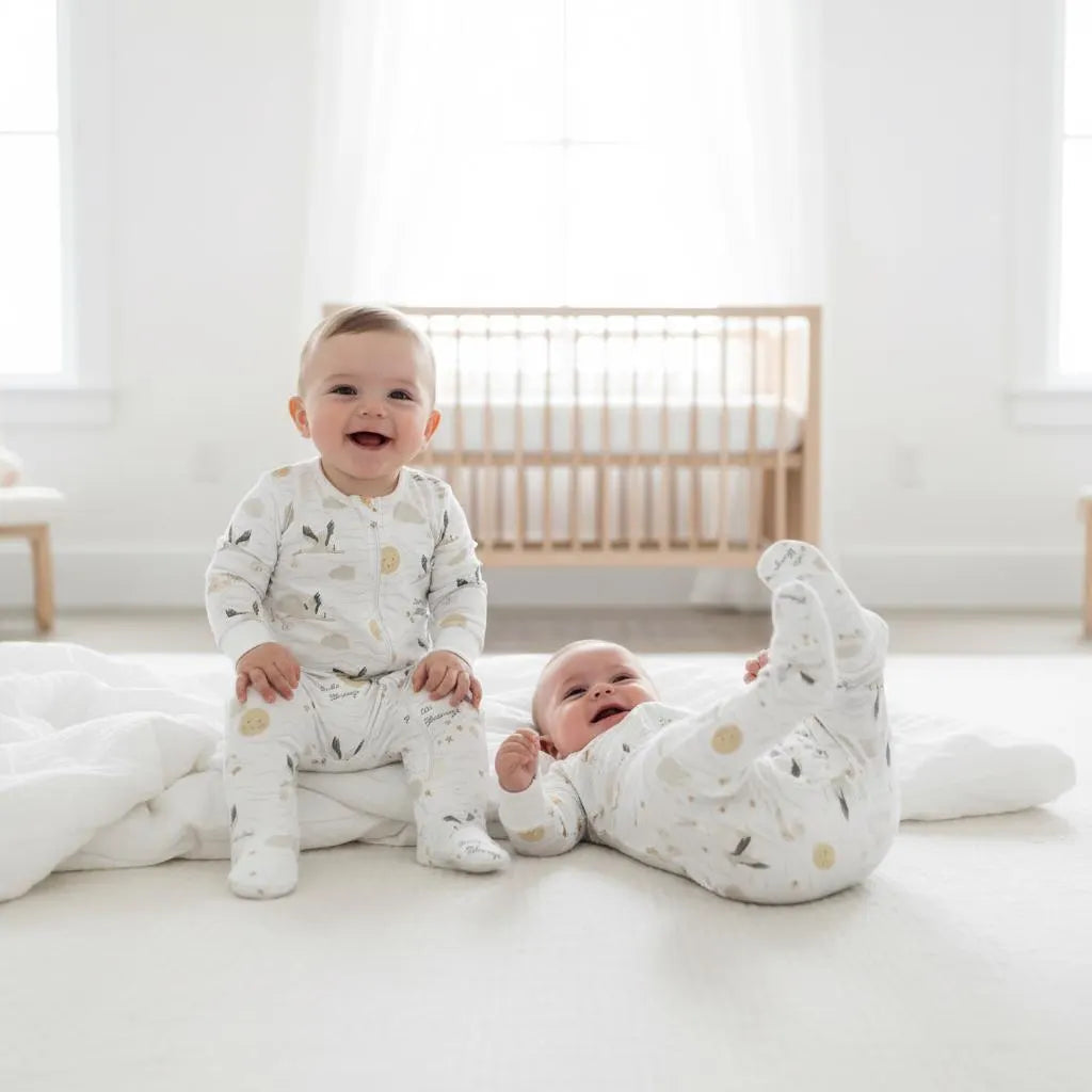 Twin Footies Set: Double Blessings