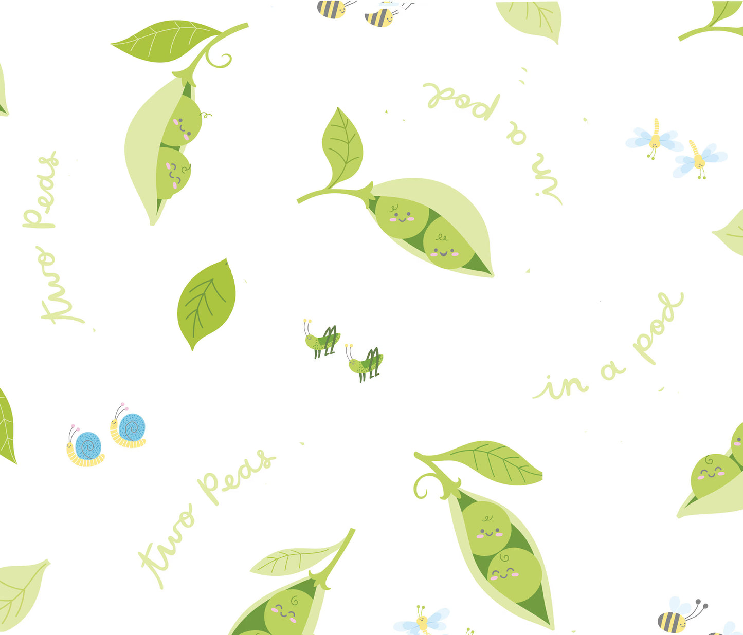 Burp Cloths Set: Two Peas in a Pod