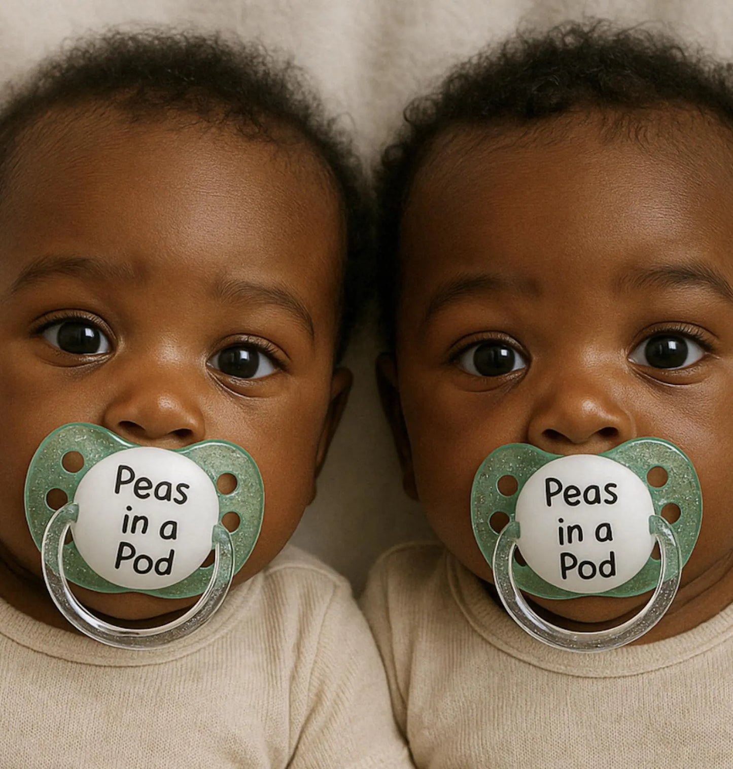 Pacifier Set: Two Peas in a Pod