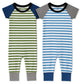 Twin Striped Outfits - Blue & Green