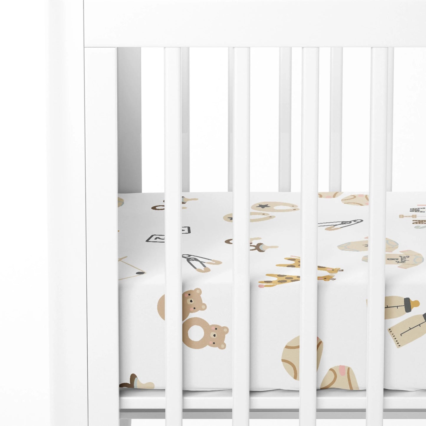 Fitted Crib Sheet: Twin Things