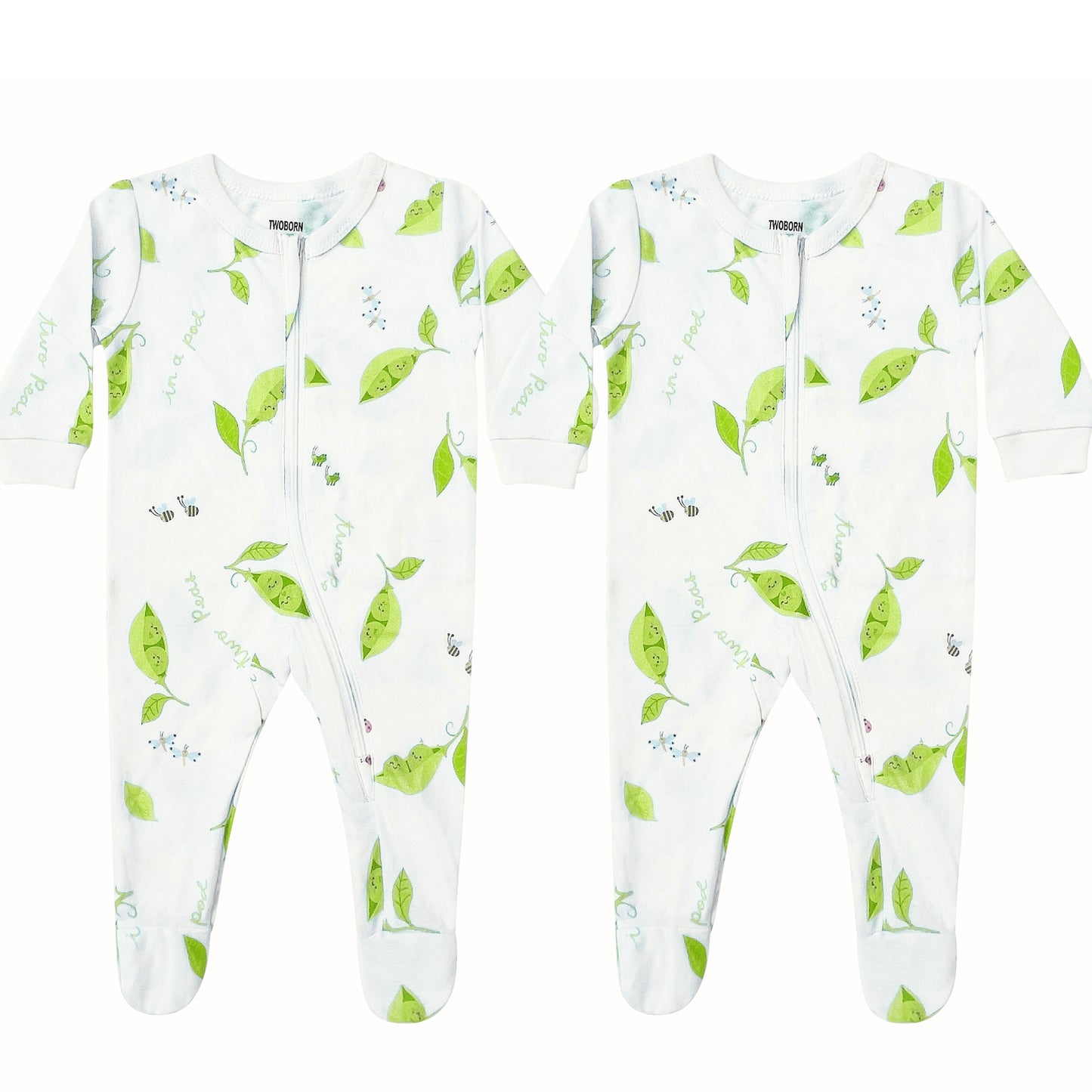 Twin Footies Set: Two Peas in a Pod