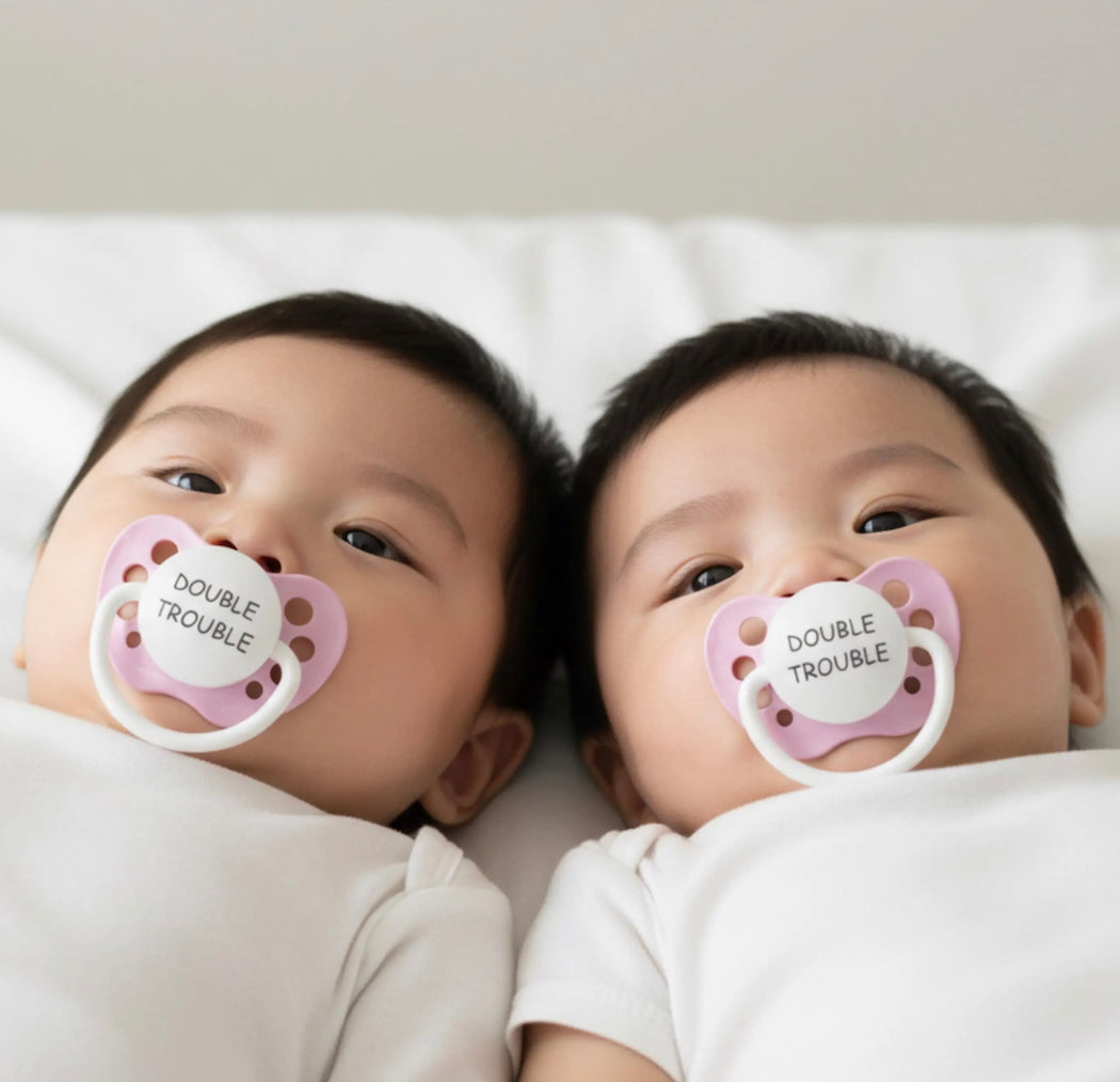 Pacifier Set: Double Trouble (Pink)