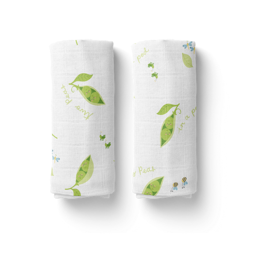 Swaddle Blanket Set: Two Peas in a Pod