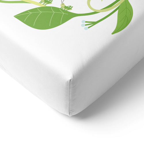 Fitted Crib Sheet: Two Peas in a Pod