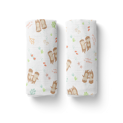 Swaddle Blanket Set: Can’t Have One w/o the Otter