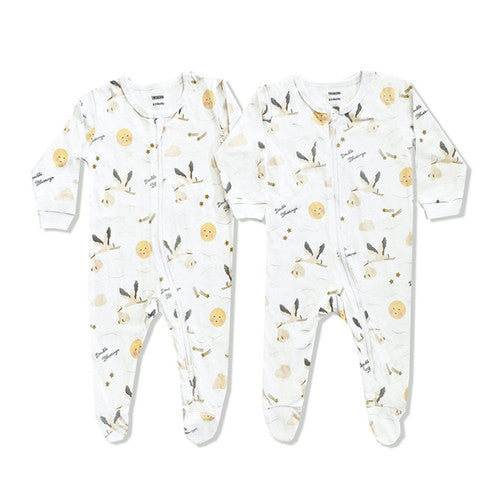 Twin Footies Set: Double Blessings