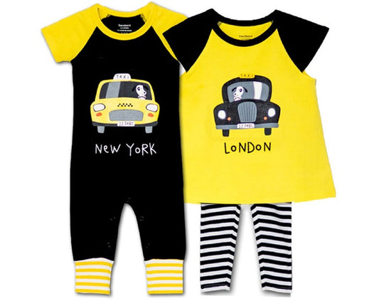 Twin Outfits Boy Girl - New York & London