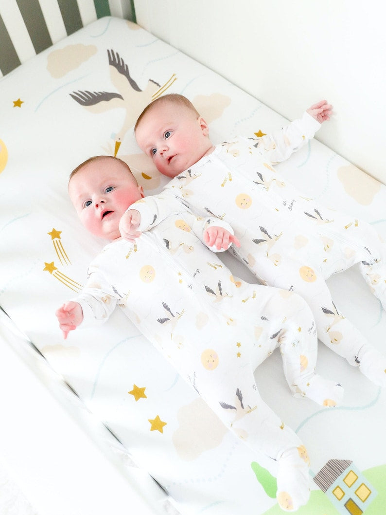 Fitted Crib Sheet: Double Blessings