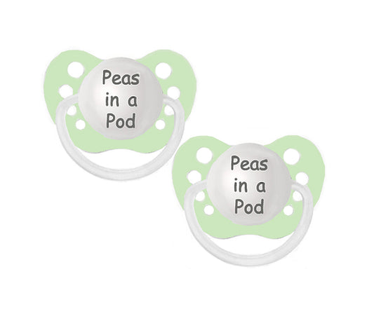 Pacifier Set: Two Peas in a Pod