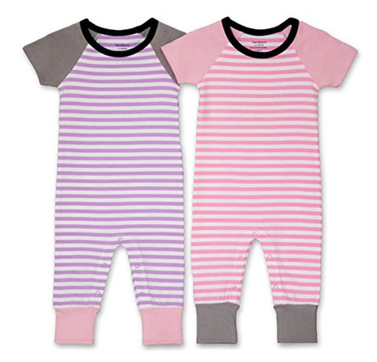 Twin Striped Outfits - Pink & Purple